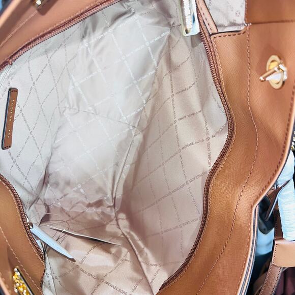 Michael Kors Jet Set Large Signature Logo Shoulder Bag, Large Tote, NWT - Picture 10 of 11